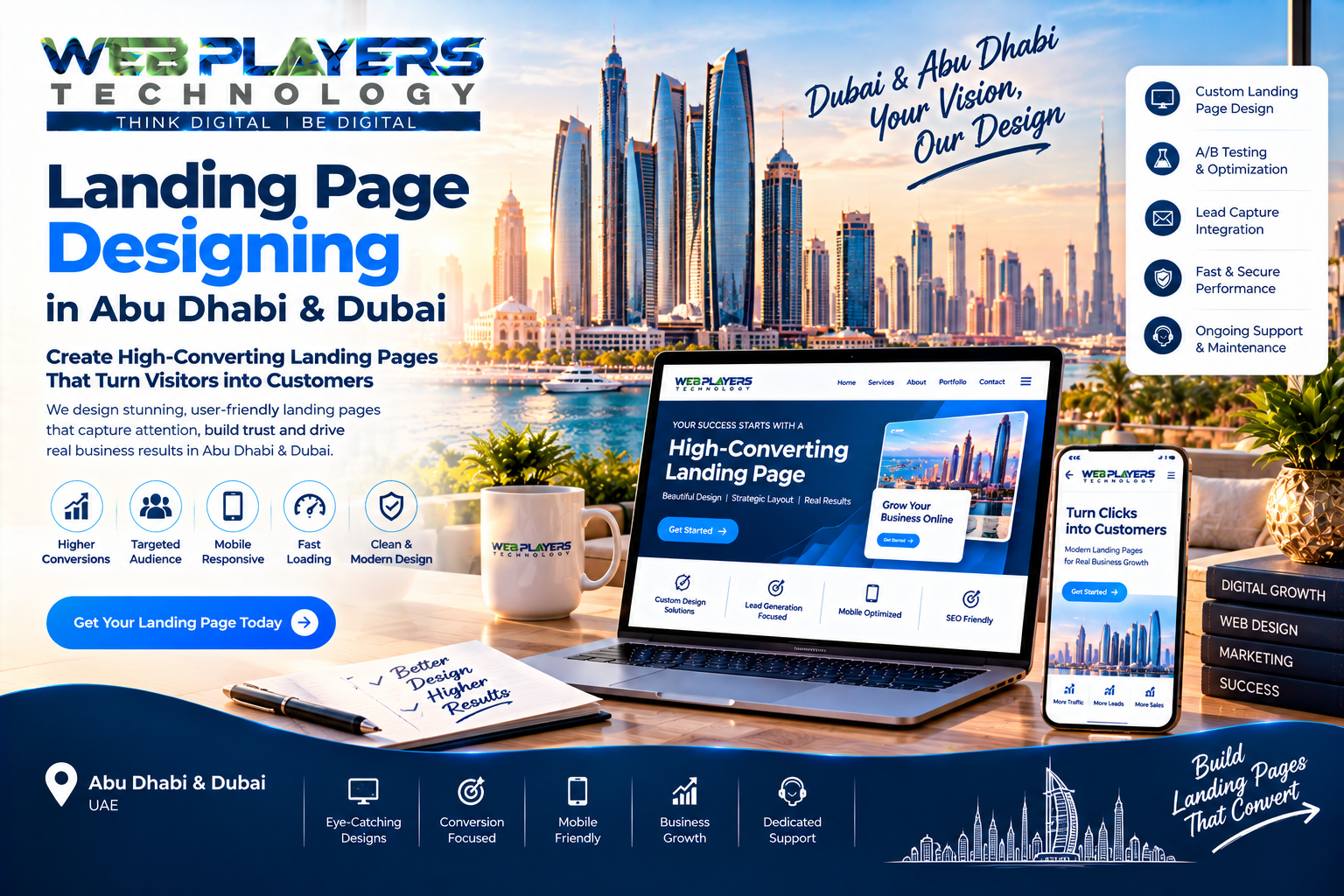 Landing Page Designing in Abu Dhabi and Dubai for Business Growth and Lead Generation